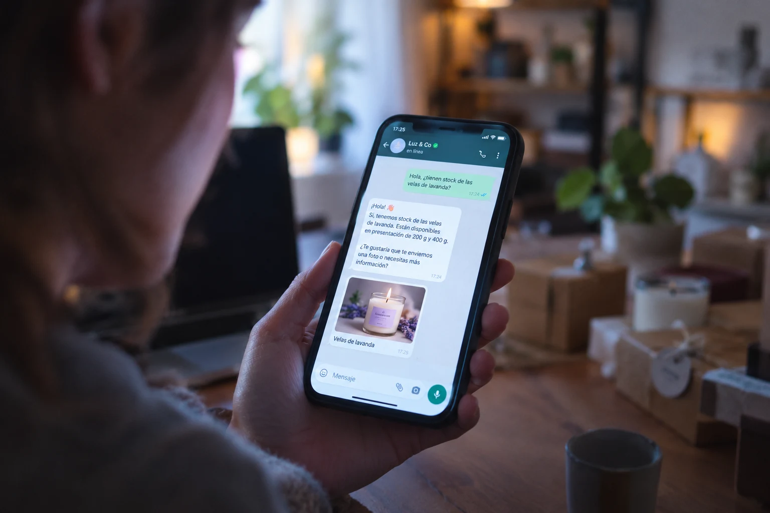 Agente de IA respondiendo automáticamente una consulta por WhatsApp